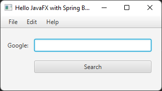 sample javafx application